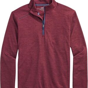 Men's Maroon Quarter-Zip Shirt